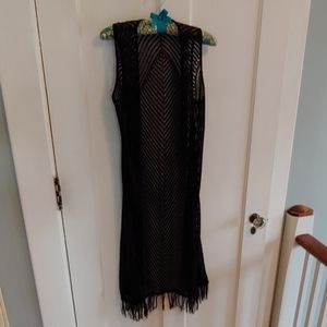 Black knitted cardigan